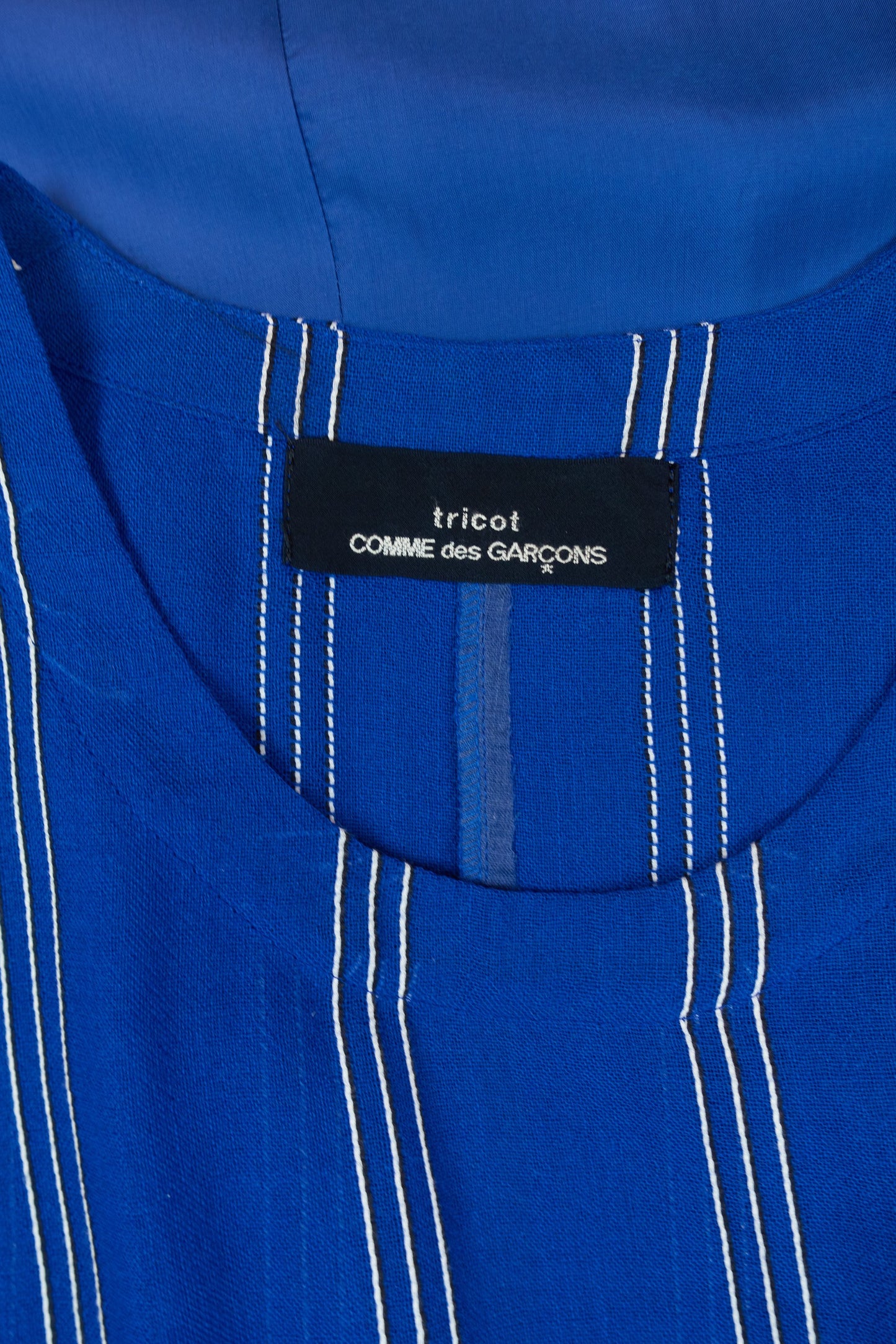 Tricot Comme Des Garçons 1995 striped multi fabric sleeveless dress