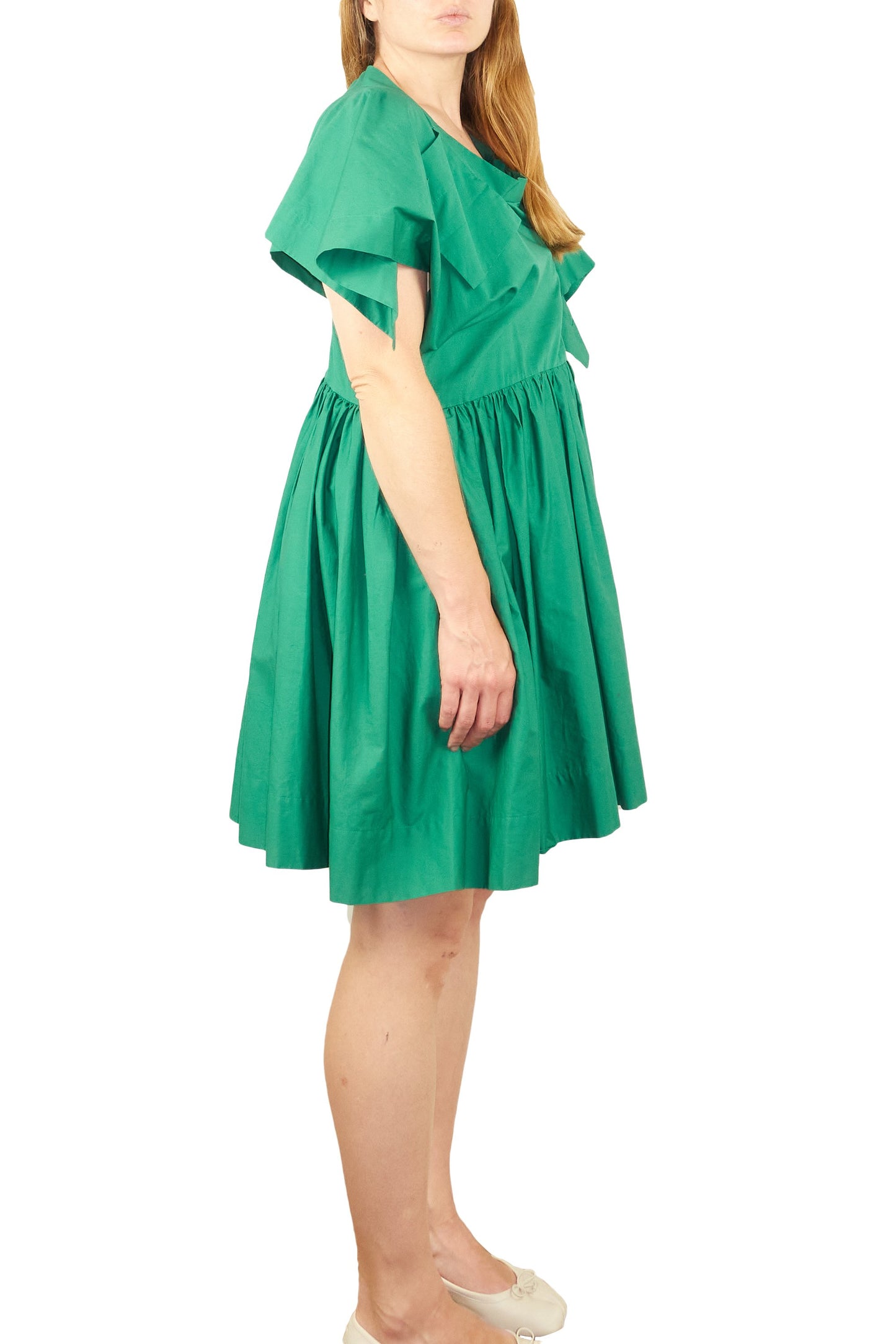 Bernhard Willhelm asymmetrical green dress