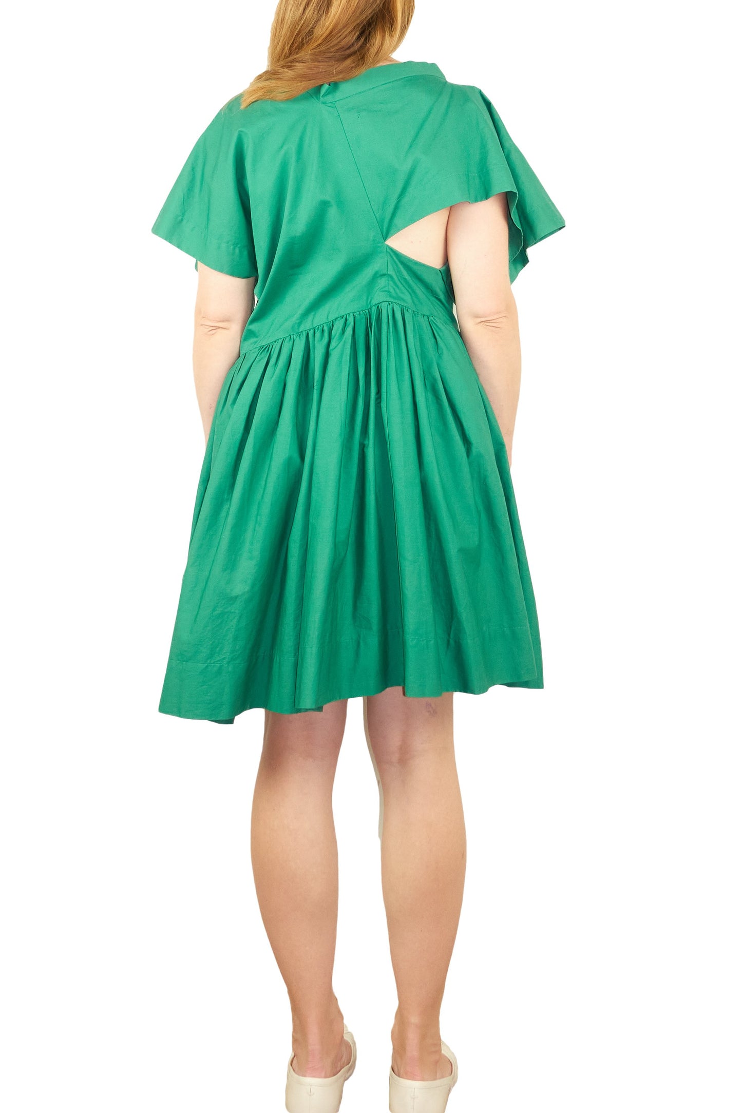 Bernhard Willhelm asymmetrical green dress