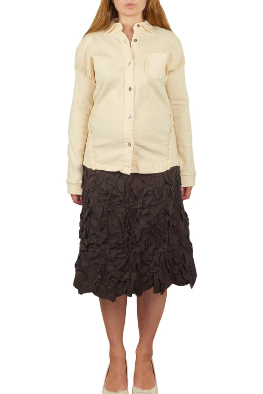 Issey Miyake strechy exaggerated seam shirt