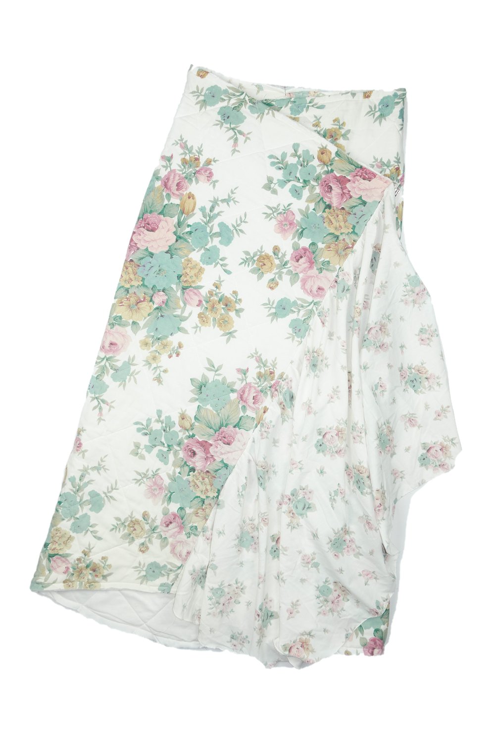 Mineral Tufts floral quilted wrap skirt