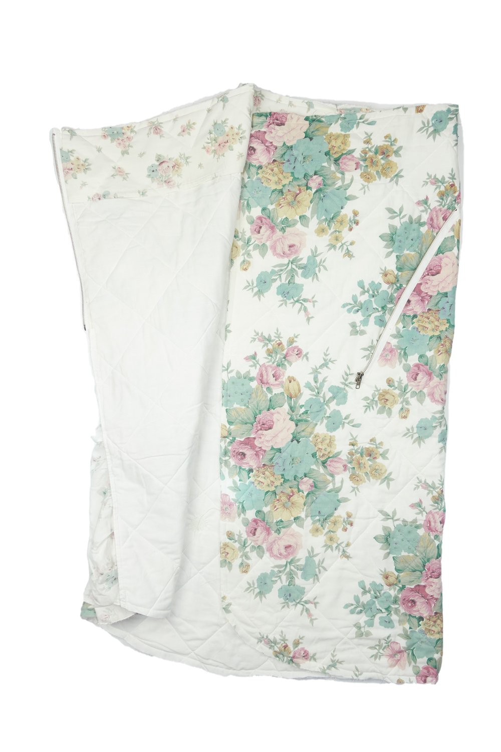 Mineral Tufts floral quilted wrap skirt