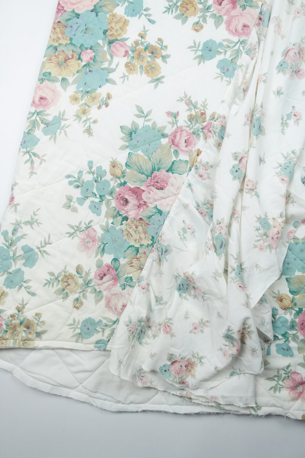Mineral Tufts floral quilted wrap skirt
