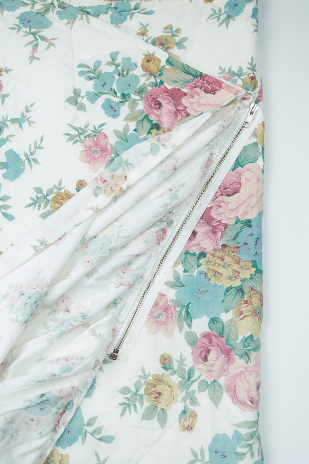 Mineral Tufts floral quilted wrap skirt