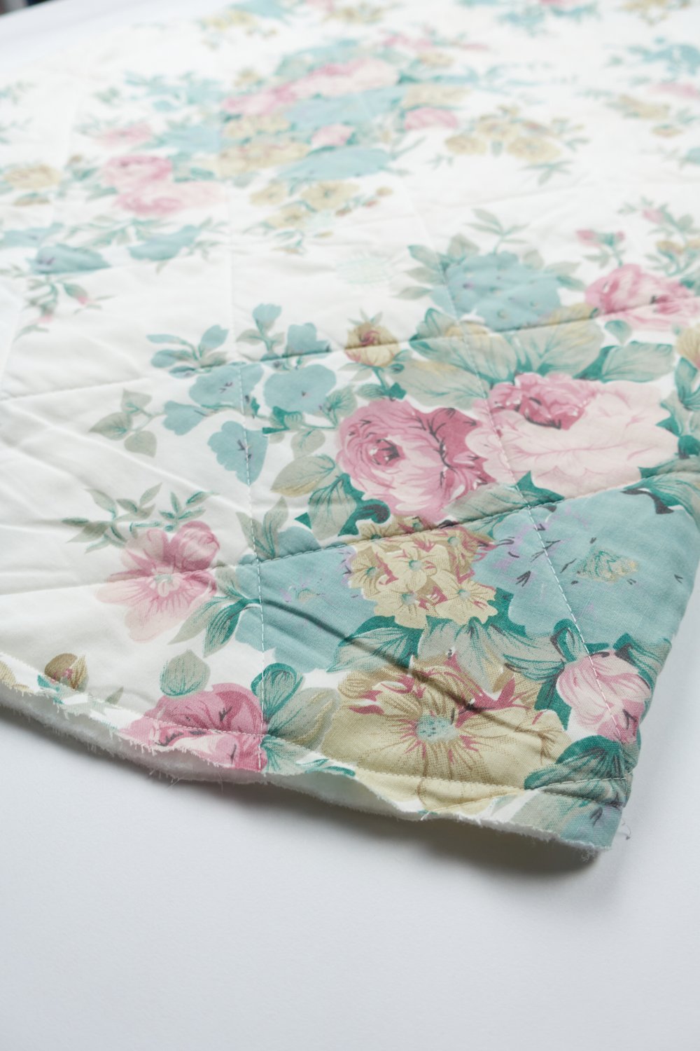 Mineral Tufts floral quilted wrap skirt