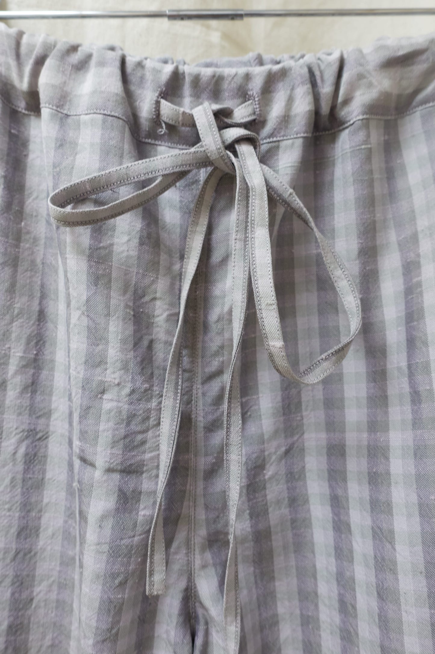 Antonia Papasergio silk check shirt & trousers