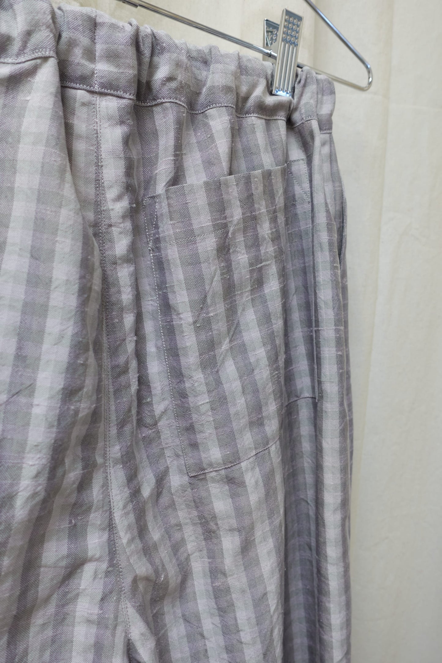 Antonia Papasergio silk check shirt & trousers