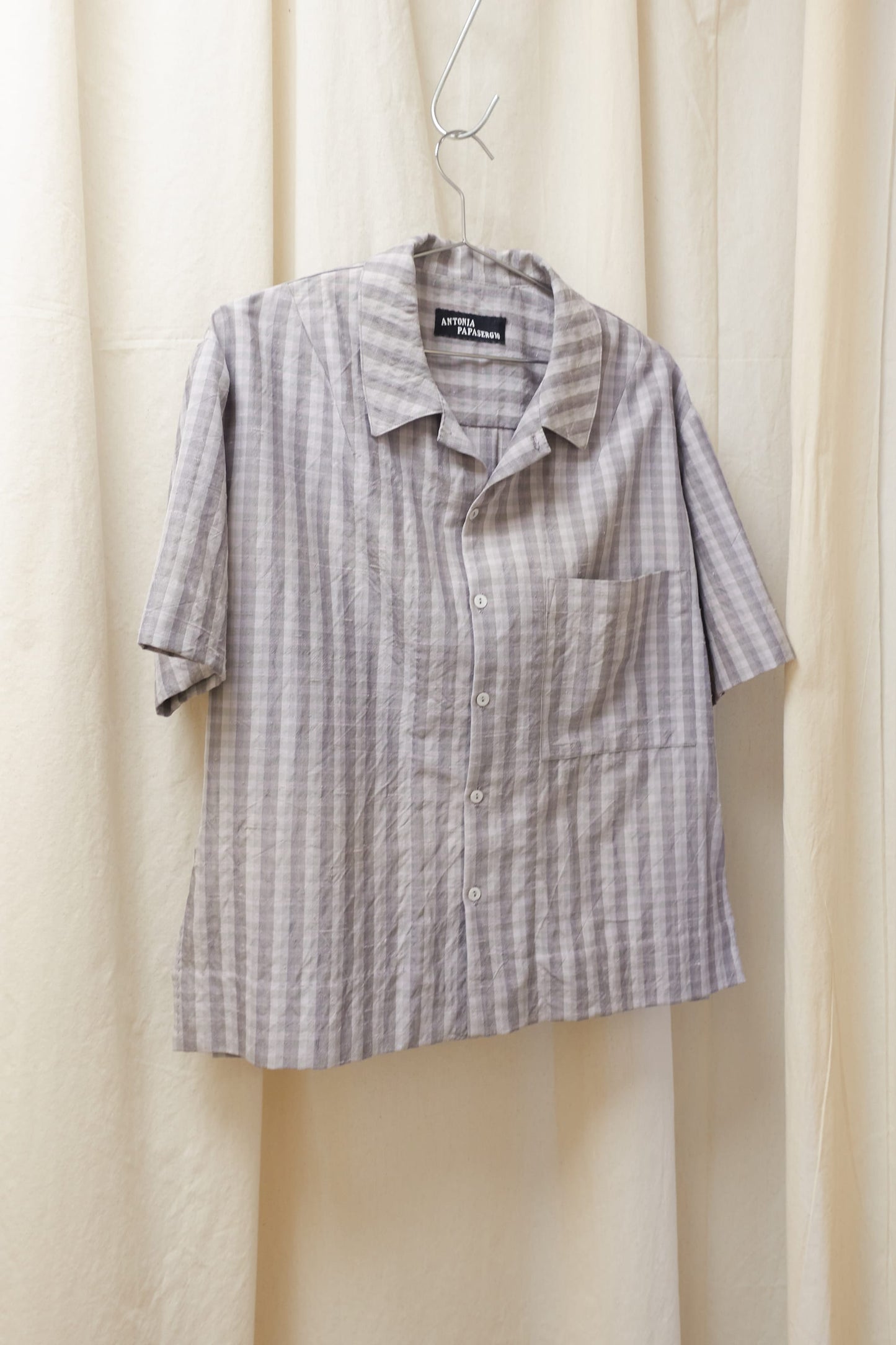 Antonia Papasergio silk check shirt & trousers
