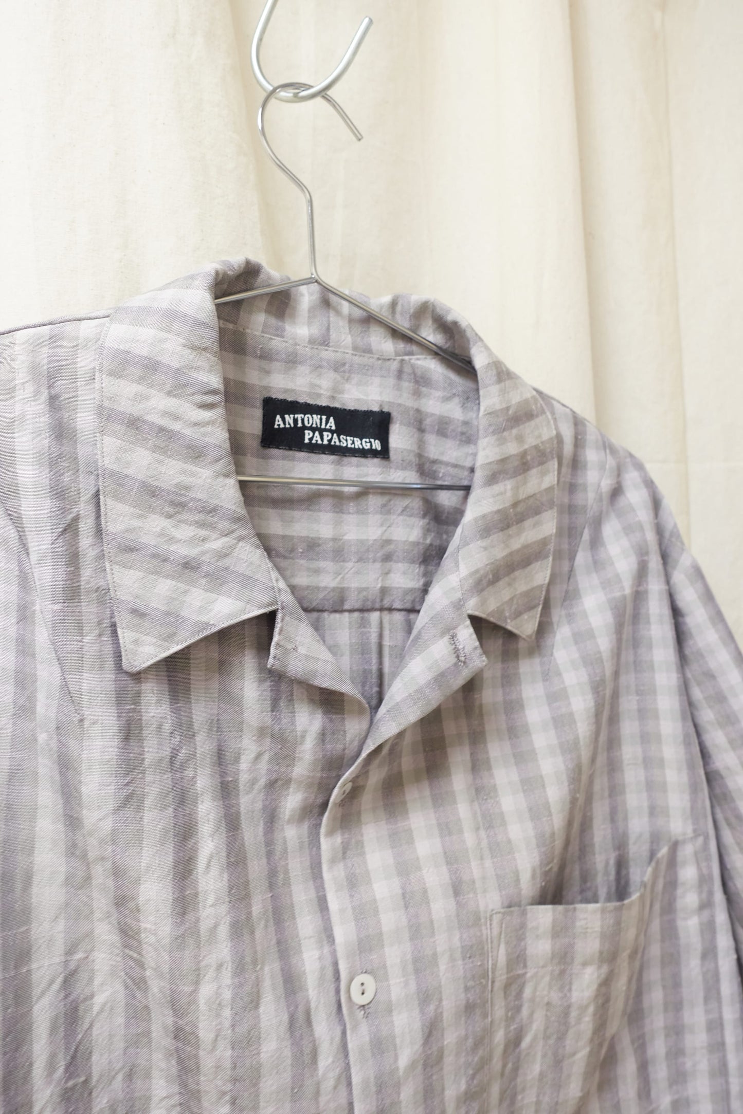 Antonia Papasergio silk check shirt & trousers