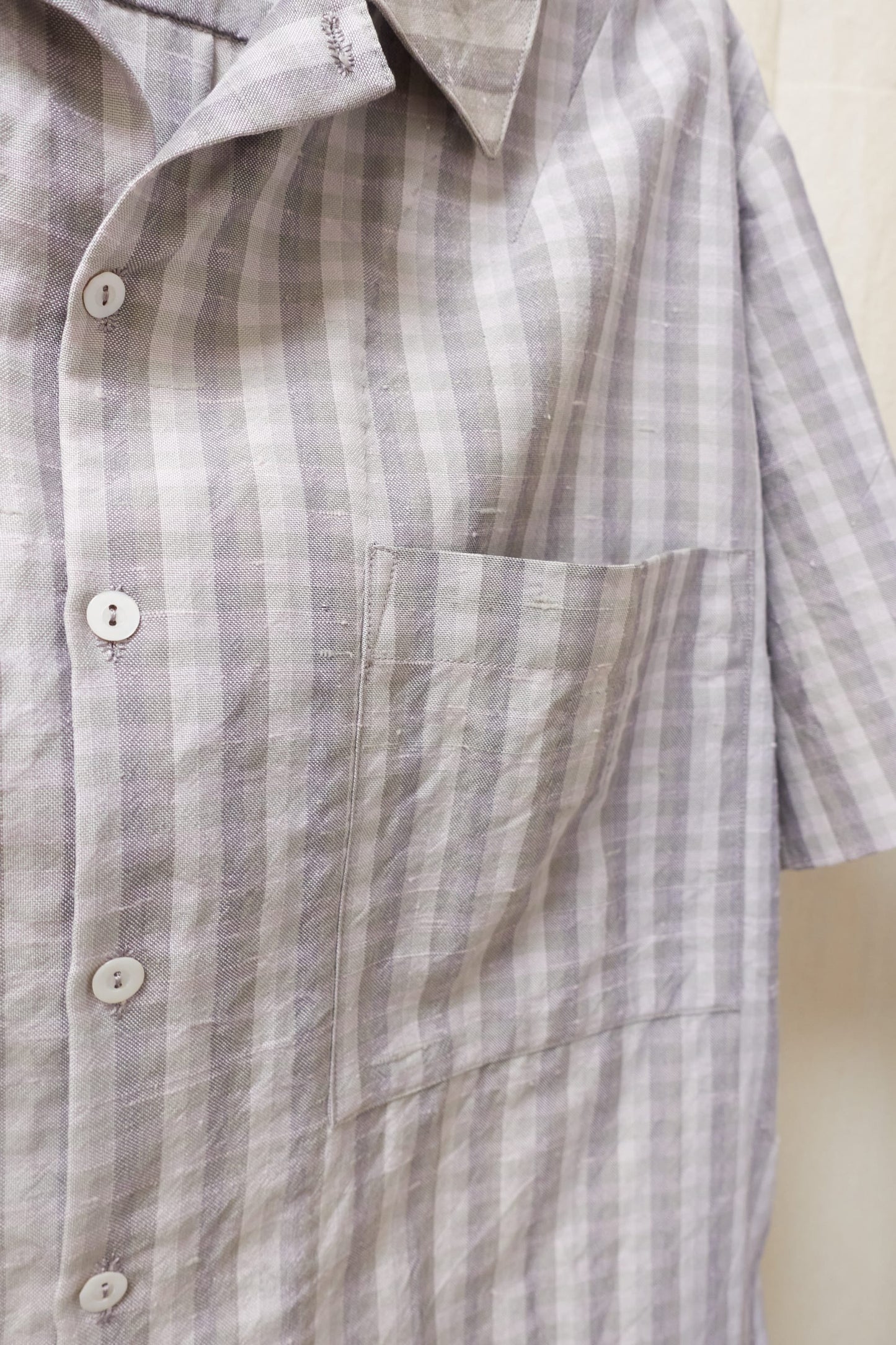 Antonia Papasergio silk check shirt & trousers