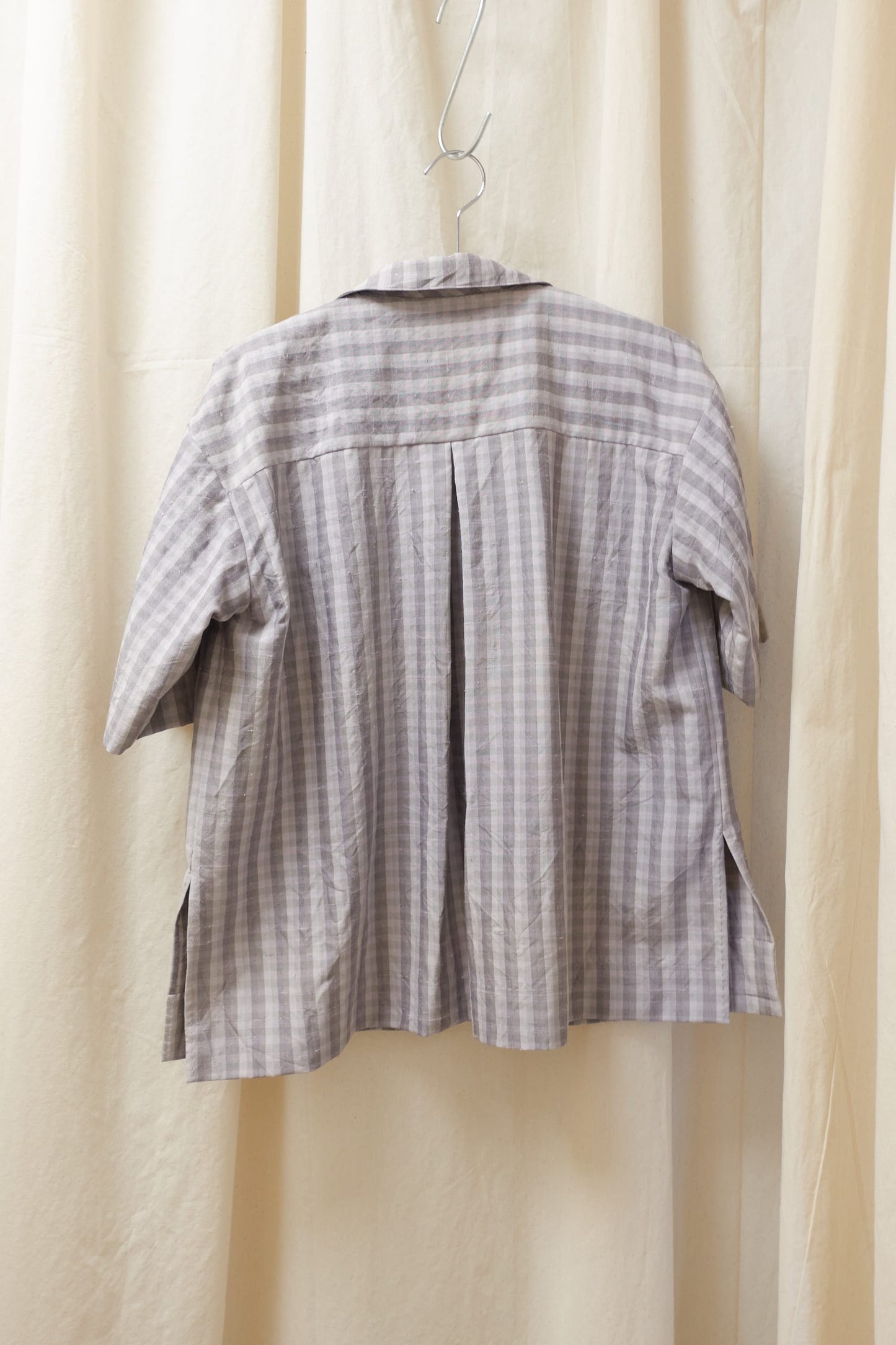 Antonia Papasergio silk check shirt & trousers