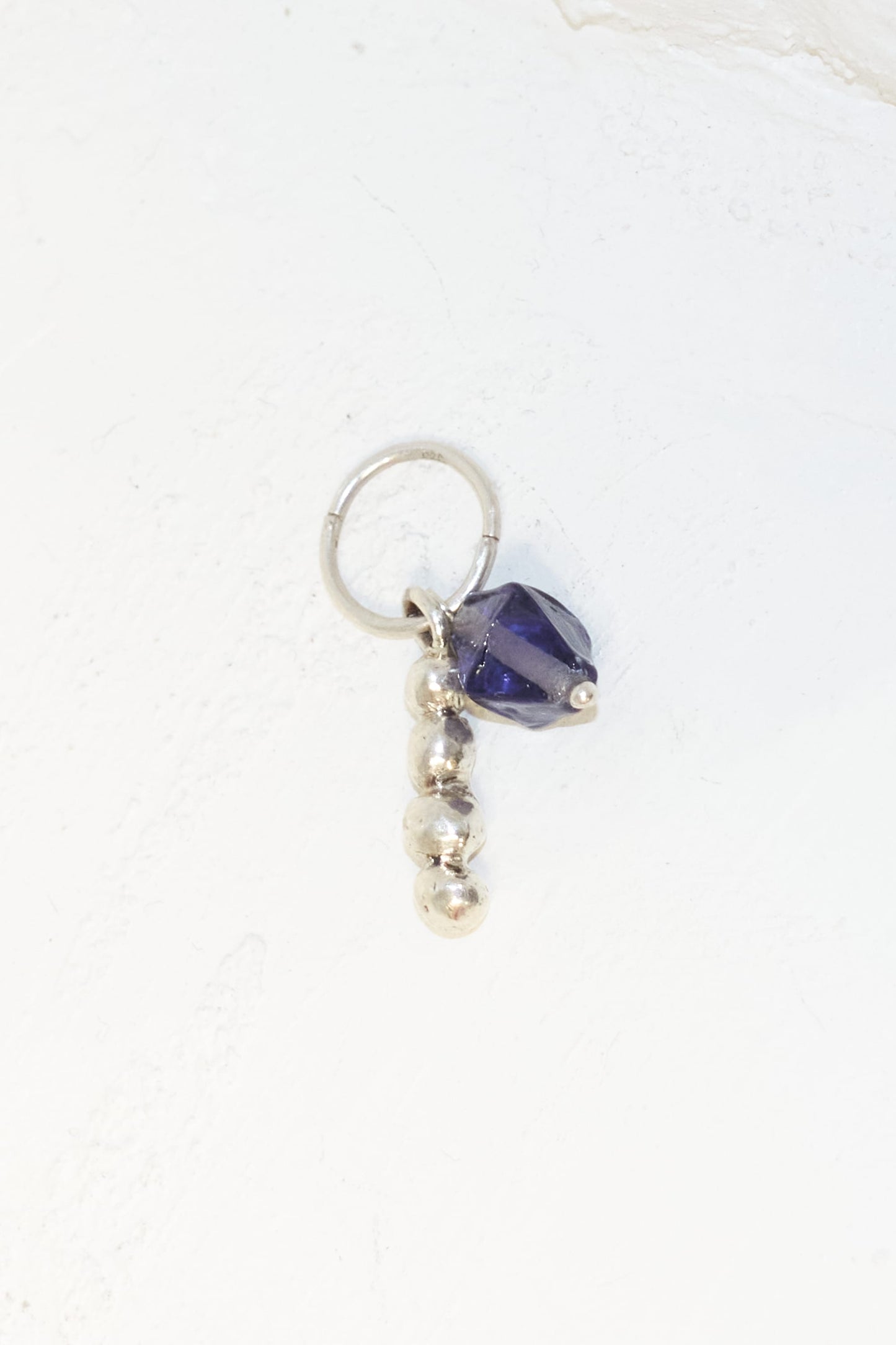 Romelia handmade silver and vintage glass bead earrings