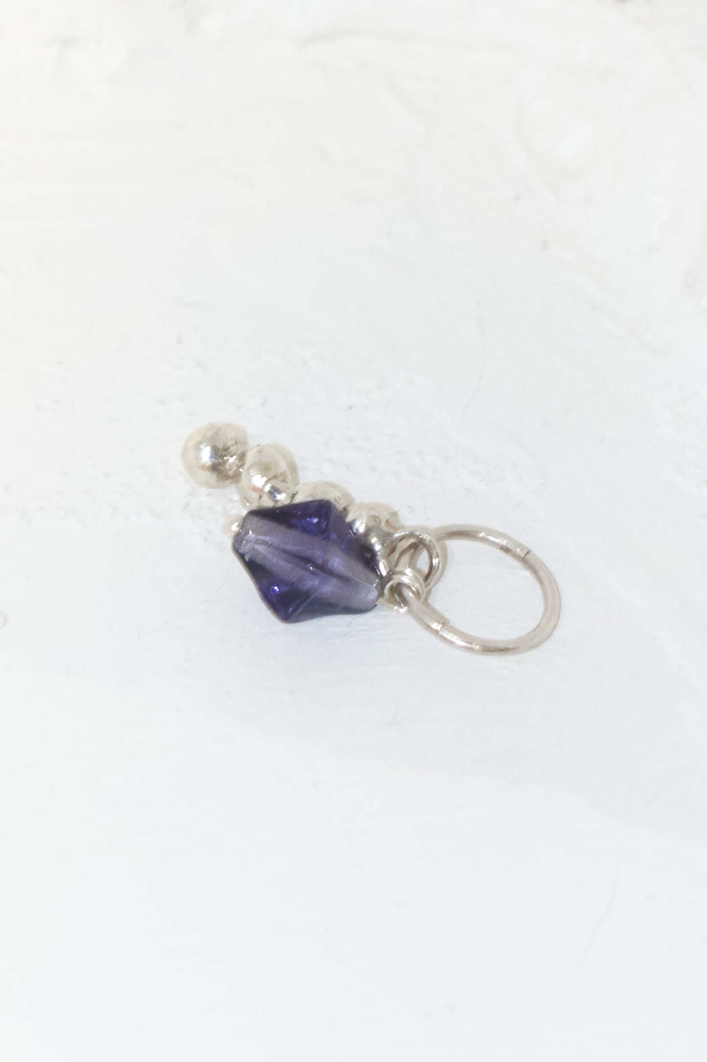 Romelia handmade silver and vintage glass bead earrings