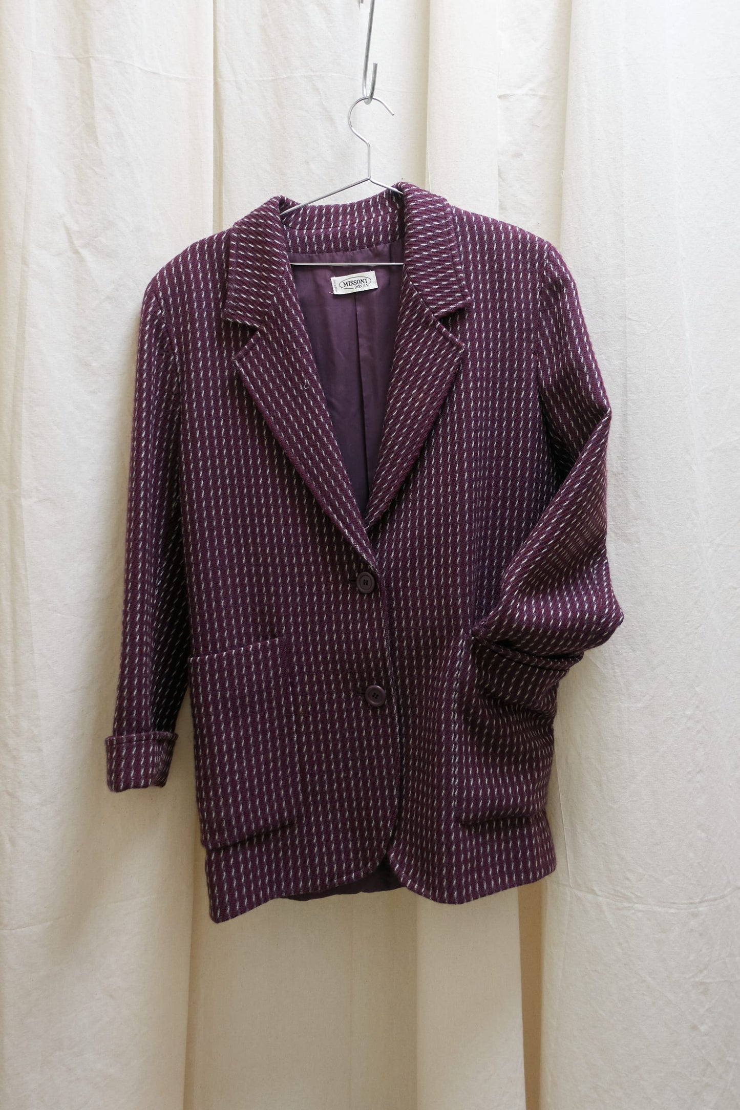 Missoni Donna striped wool two button coat