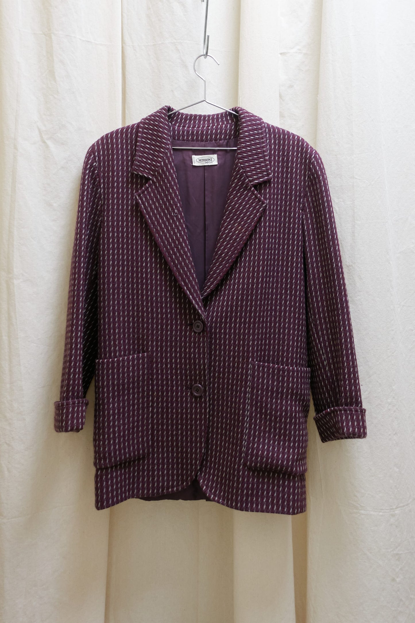 Missoni Donna striped wool two button coat