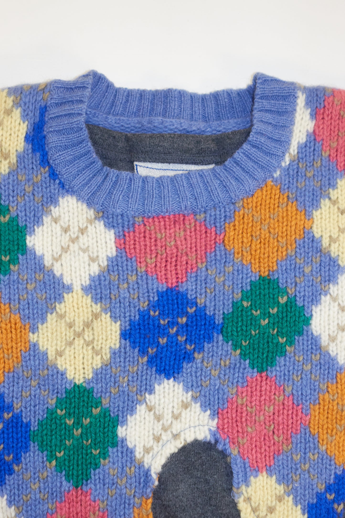 Desertic argyle drip jumper