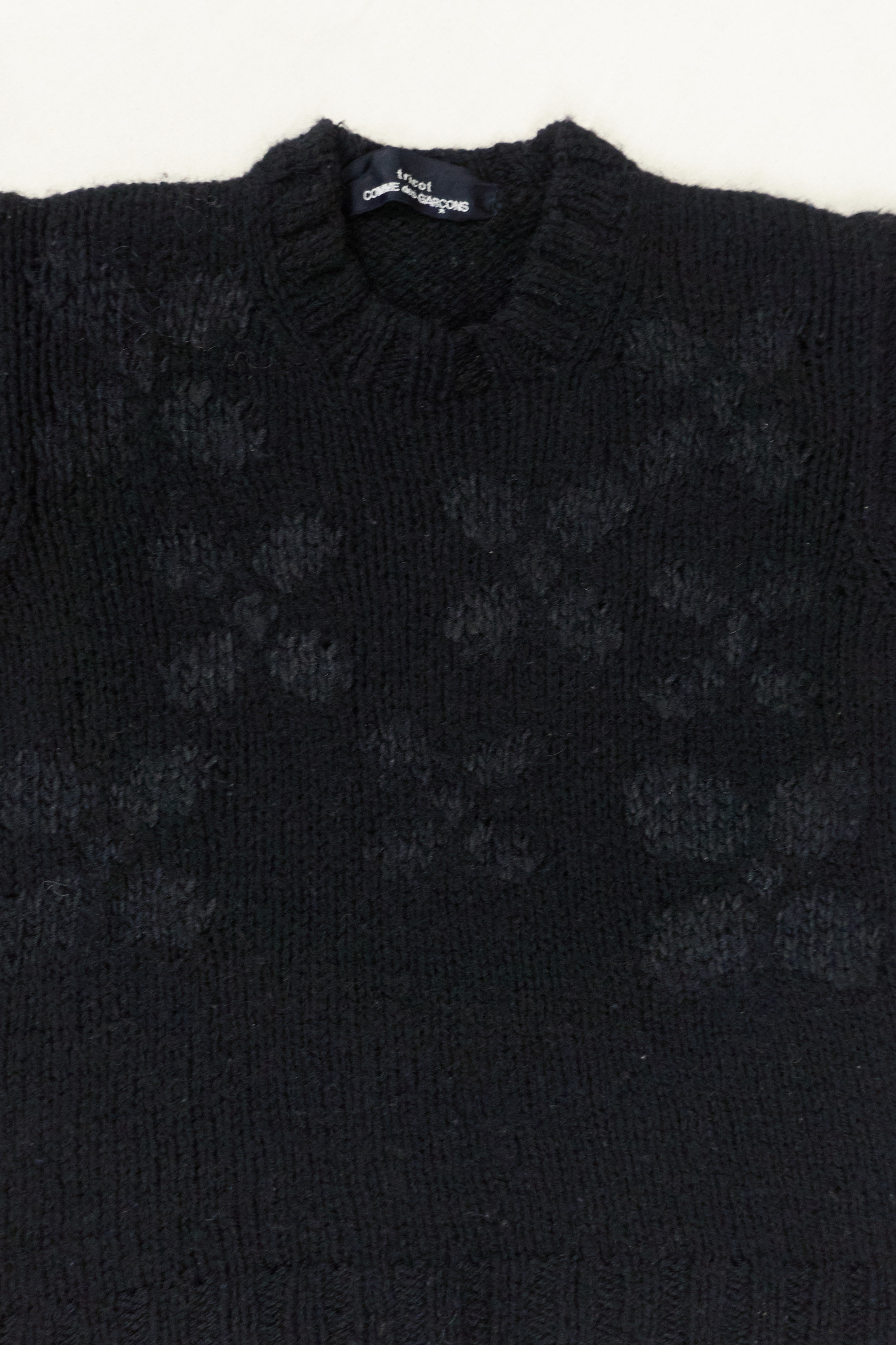 USED COMME DES GARCONS 1997 WOOL FLOWER KNIT ACCEPTABLE M