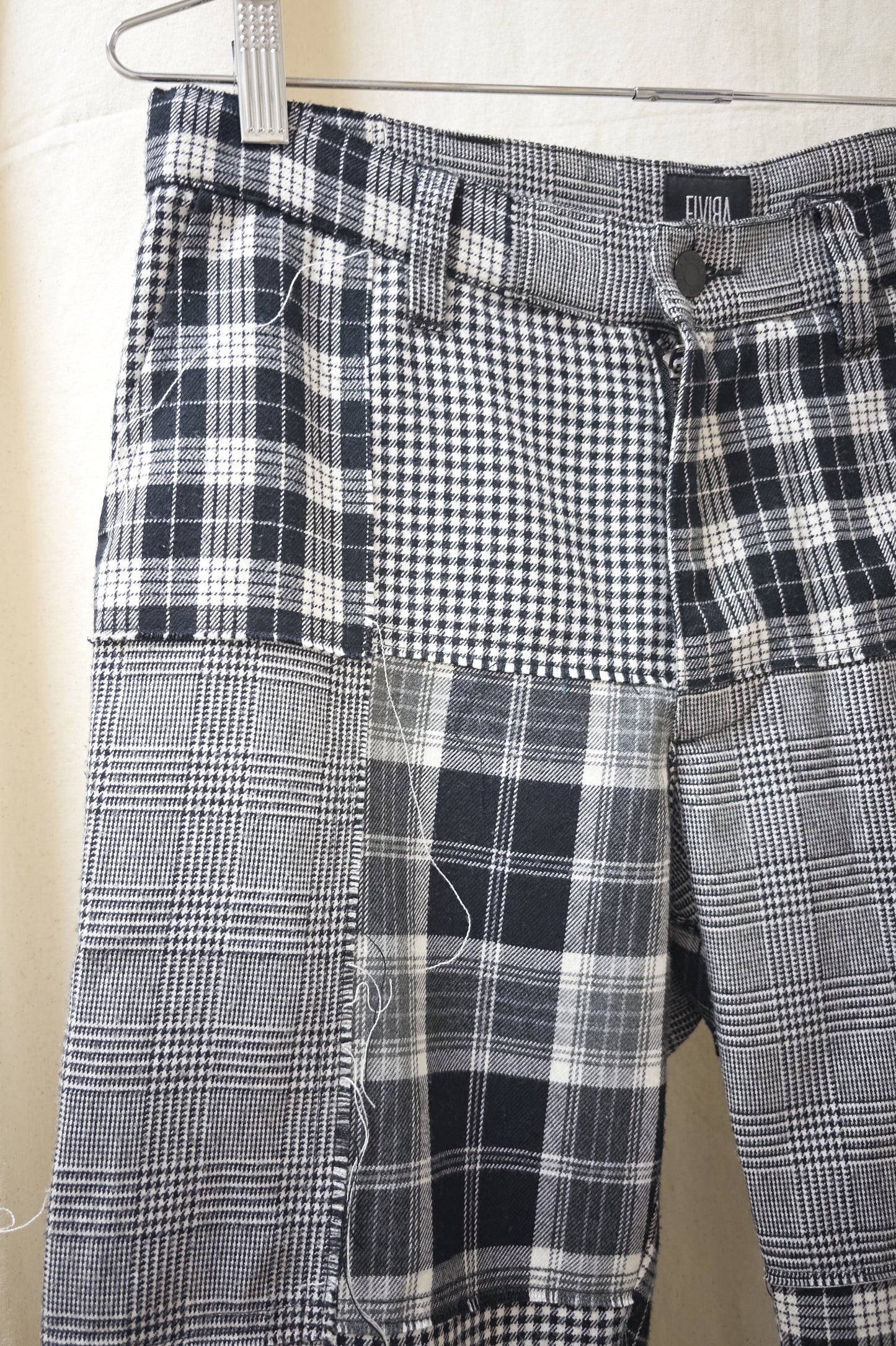 Elvira patchwork check trousers