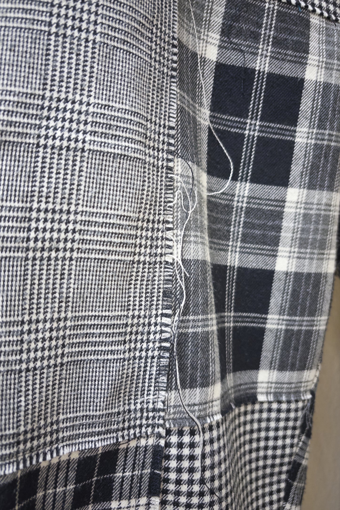 Elvira patchwork check trousers