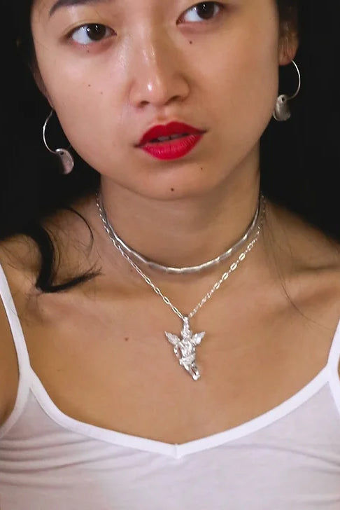 Sacreflux silver angel pendant