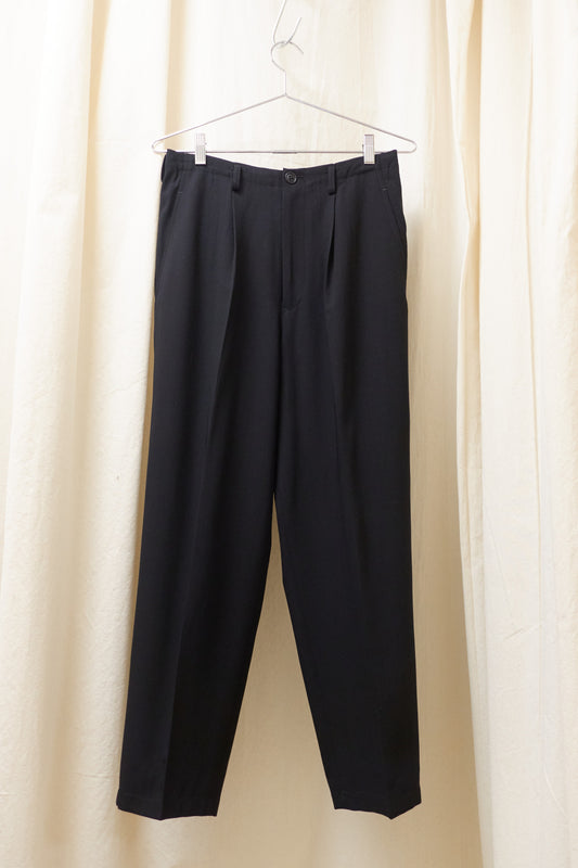 Y's Yohji Yamamoto black pleated trousers