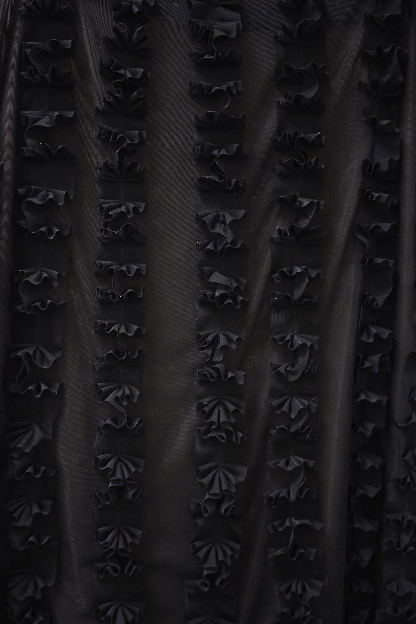 Cadell Canute black ruffle mini skirt