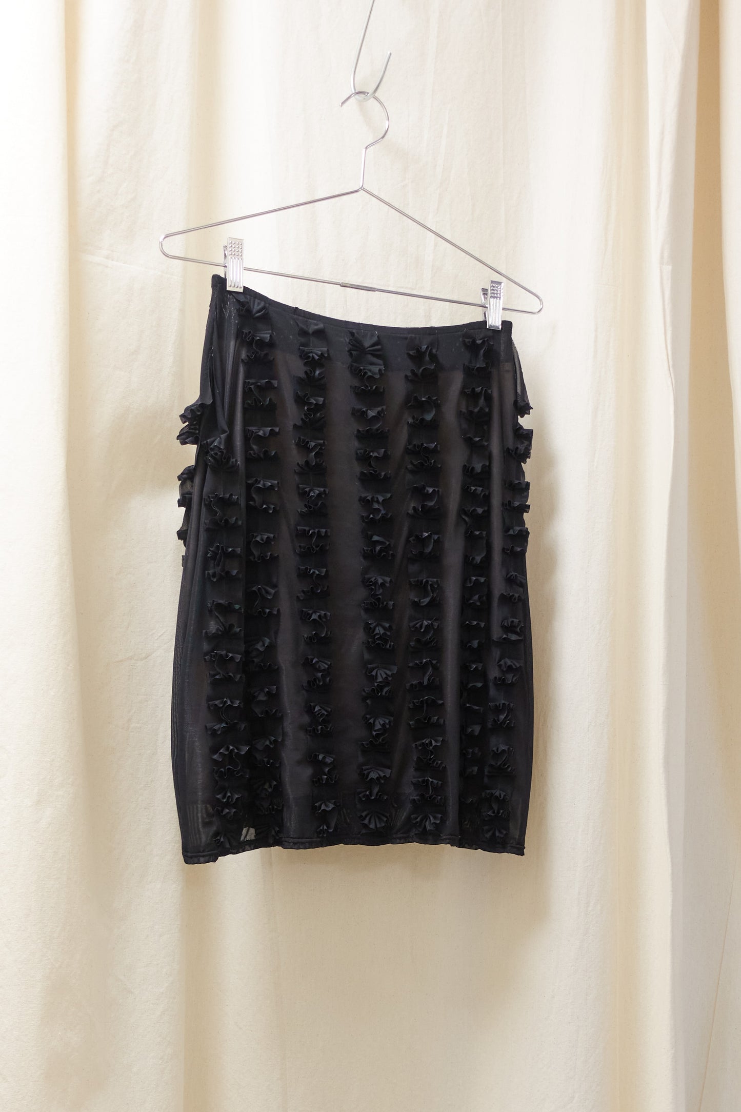 Cadell Canute black ruffle mini skirt