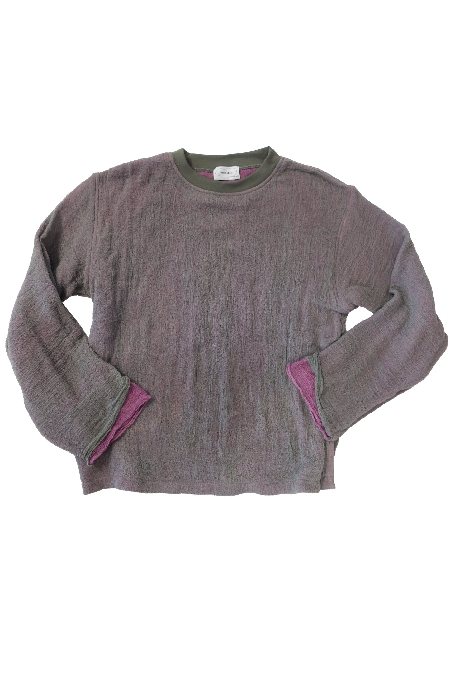 Halo Labels gauze sweatshirt - moss