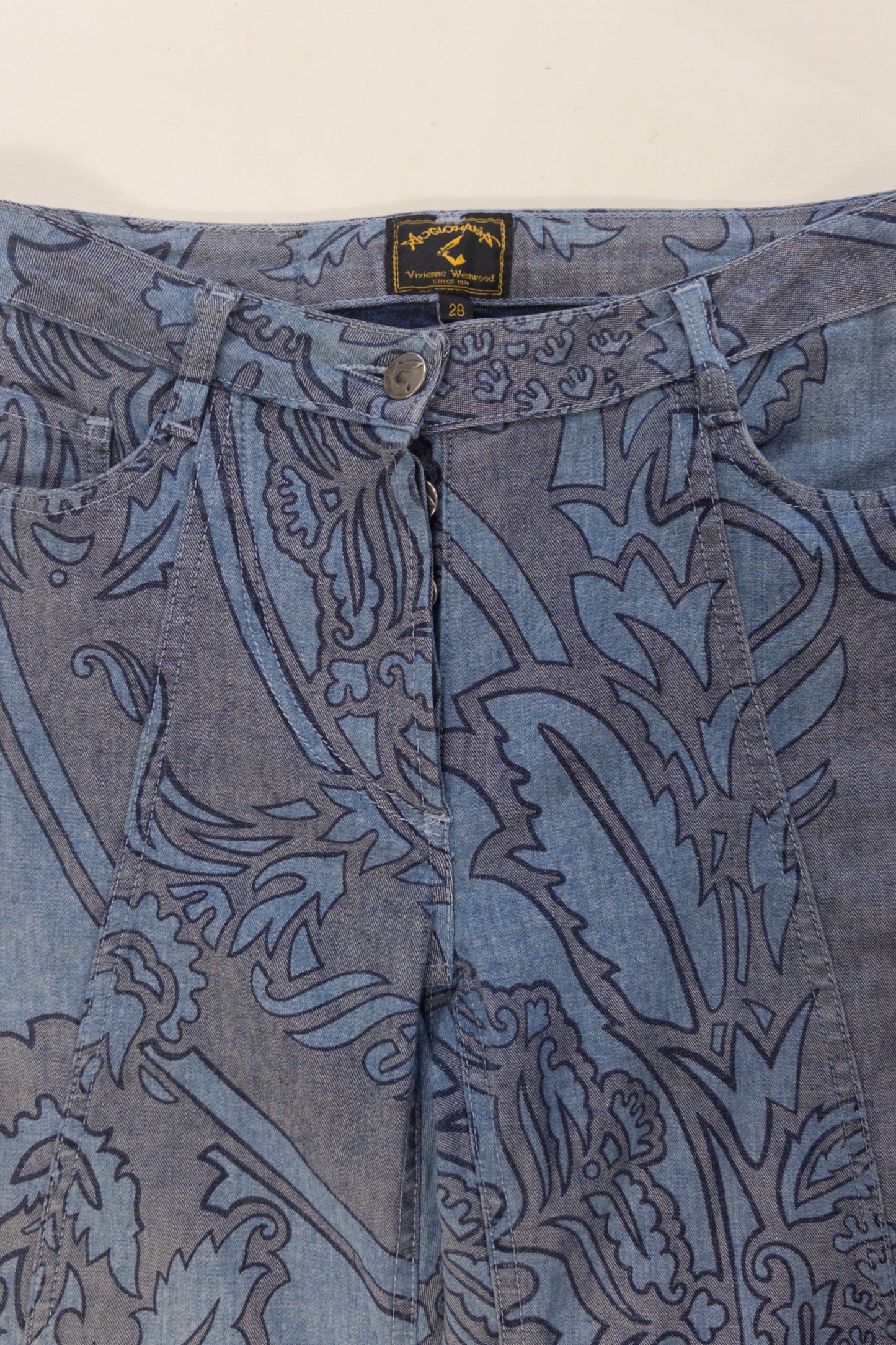 Vivienne Westwood Anglomania denim damask trousers