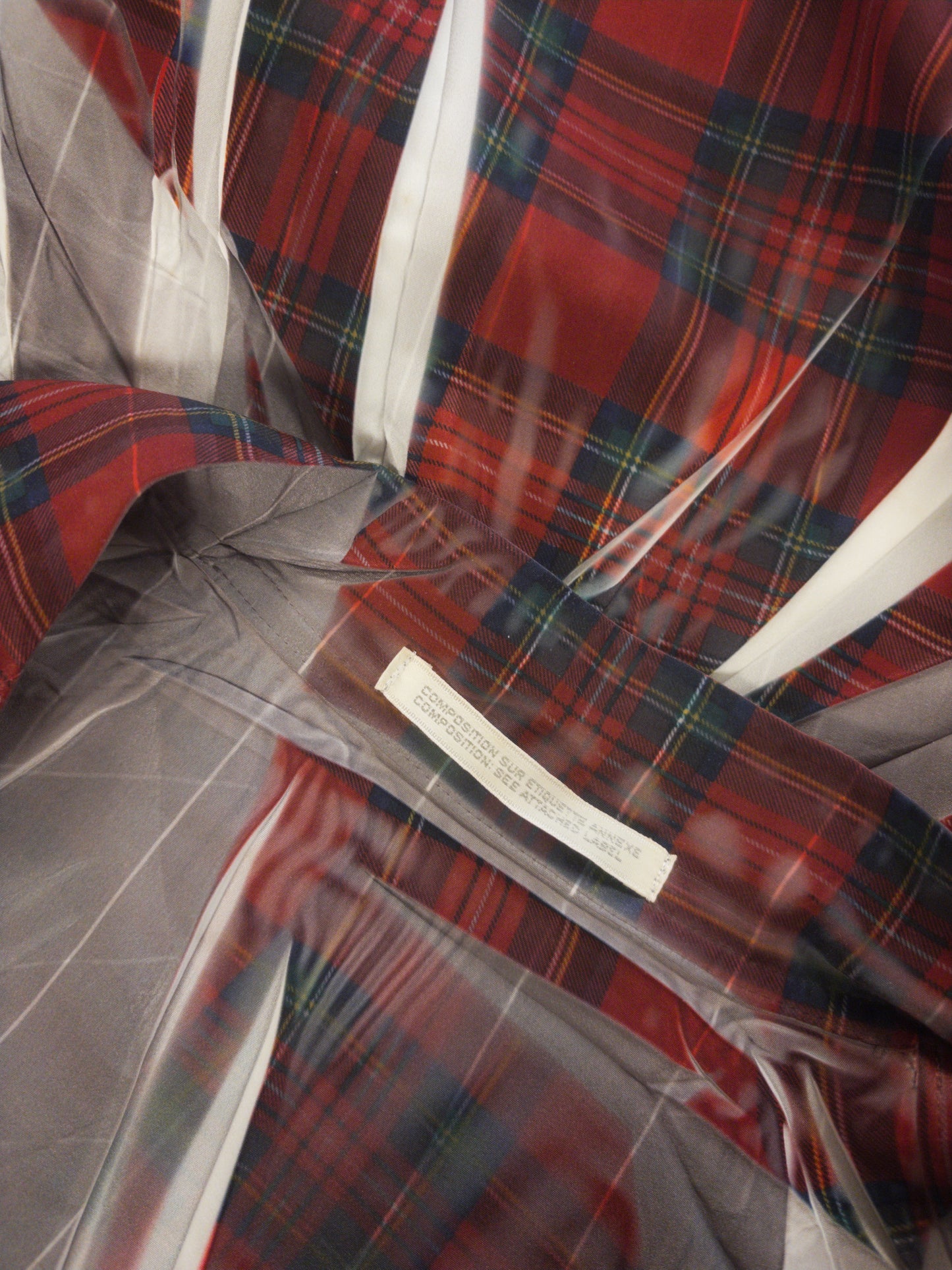 Yohji Yamamoto crease plaid 'sliced' jacket