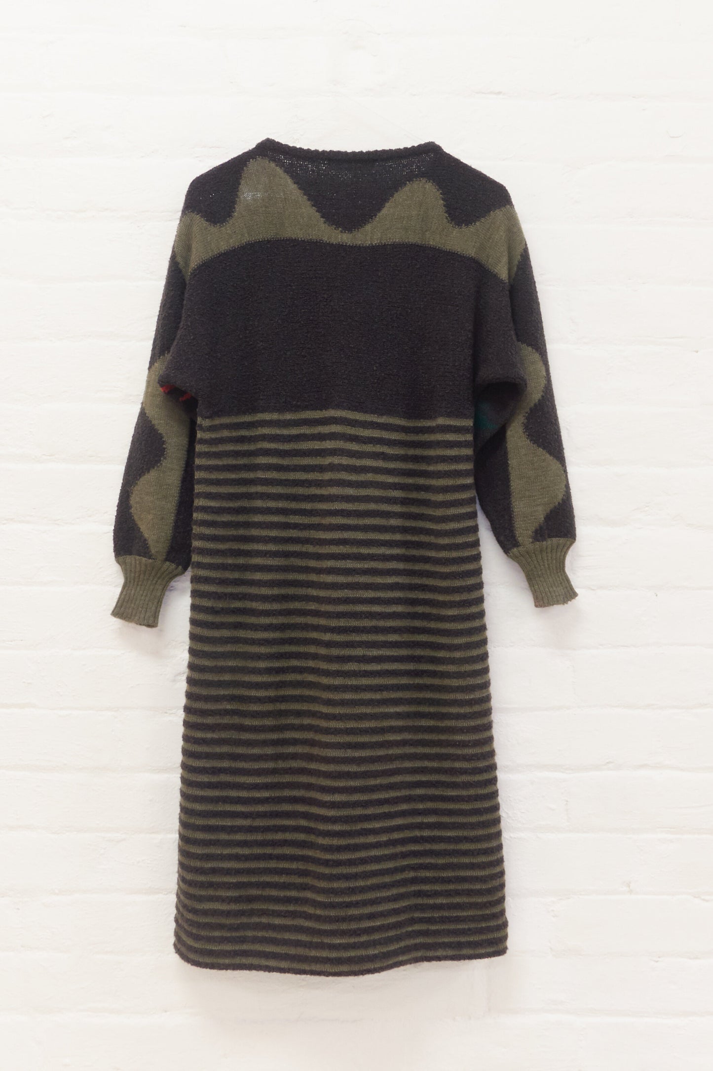Issey Miyake all style co. graphic knit jumper dress c.1970 - 80s