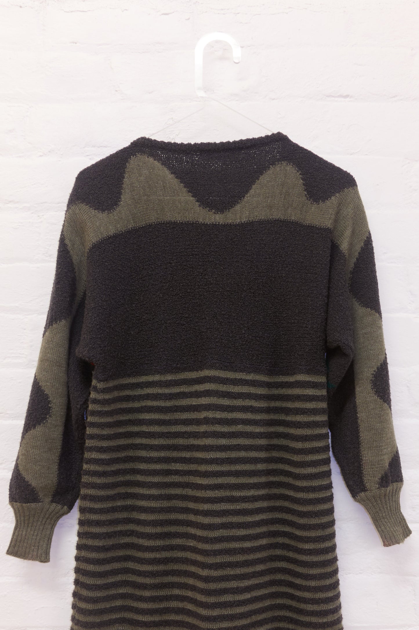 Issey Miyake all style co. graphic knit jumper dress c.1970 - 80s