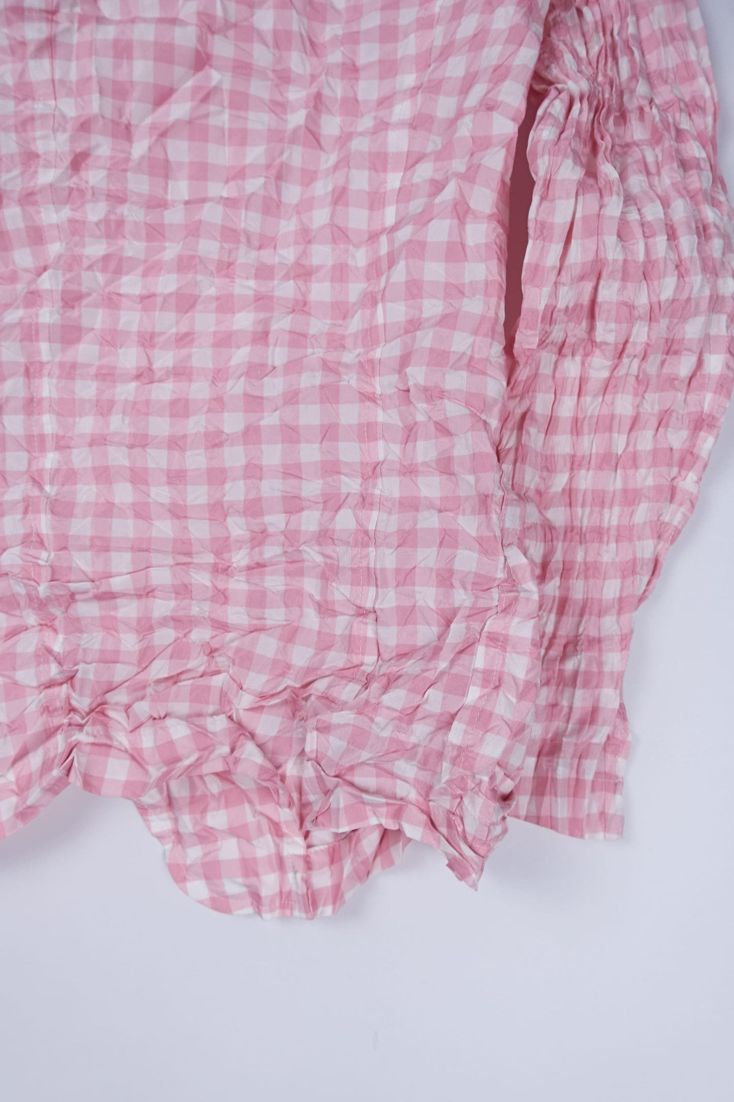 Junya Watanabe 2008 crinkled gingham lightweight blazer