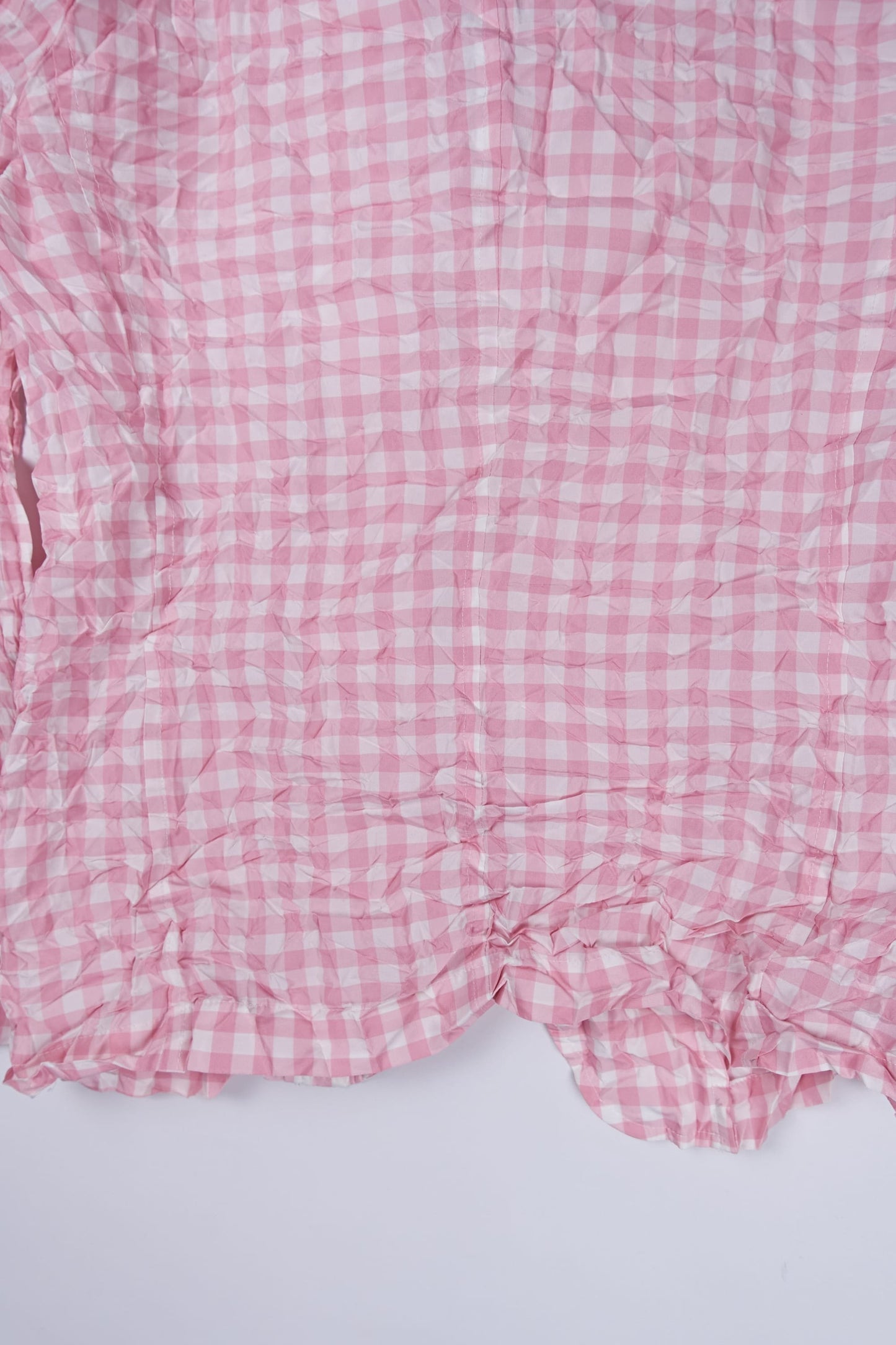 Junya Watanabe 2008 crinkled gingham lightweight blazer