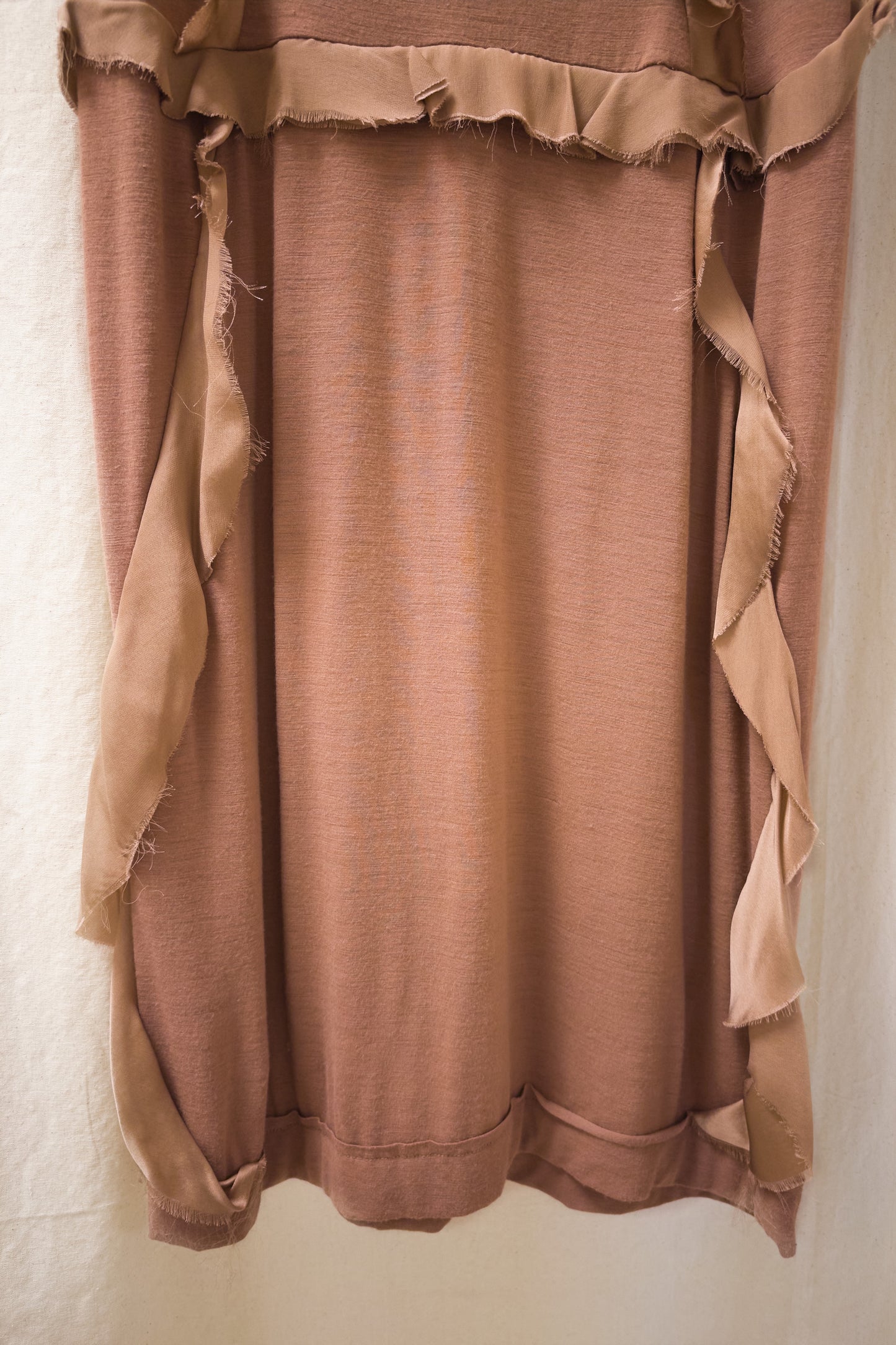 Lanvin short sleeved raw edge jersey dress