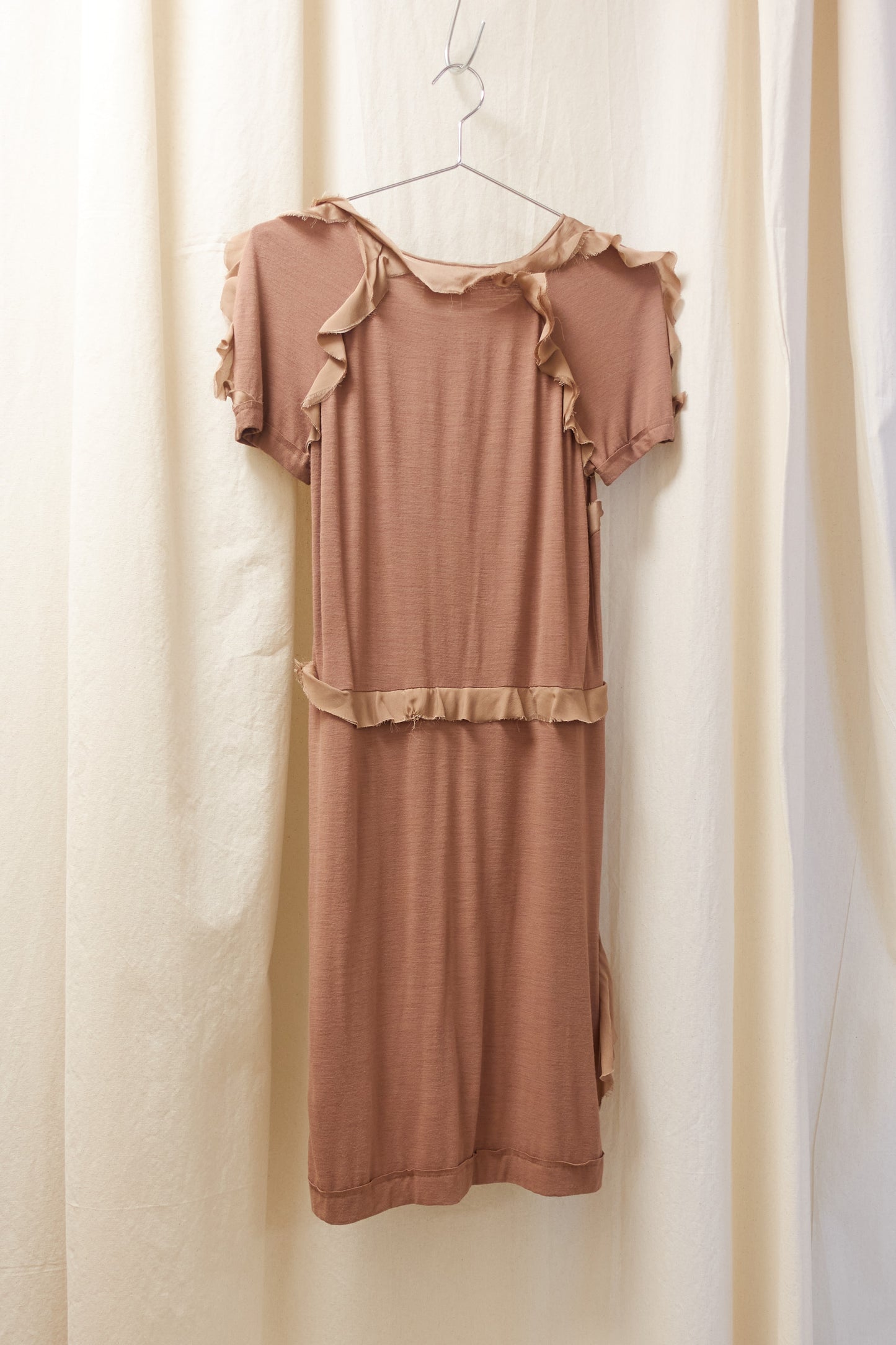 Lanvin short sleeved raw edge jersey dress