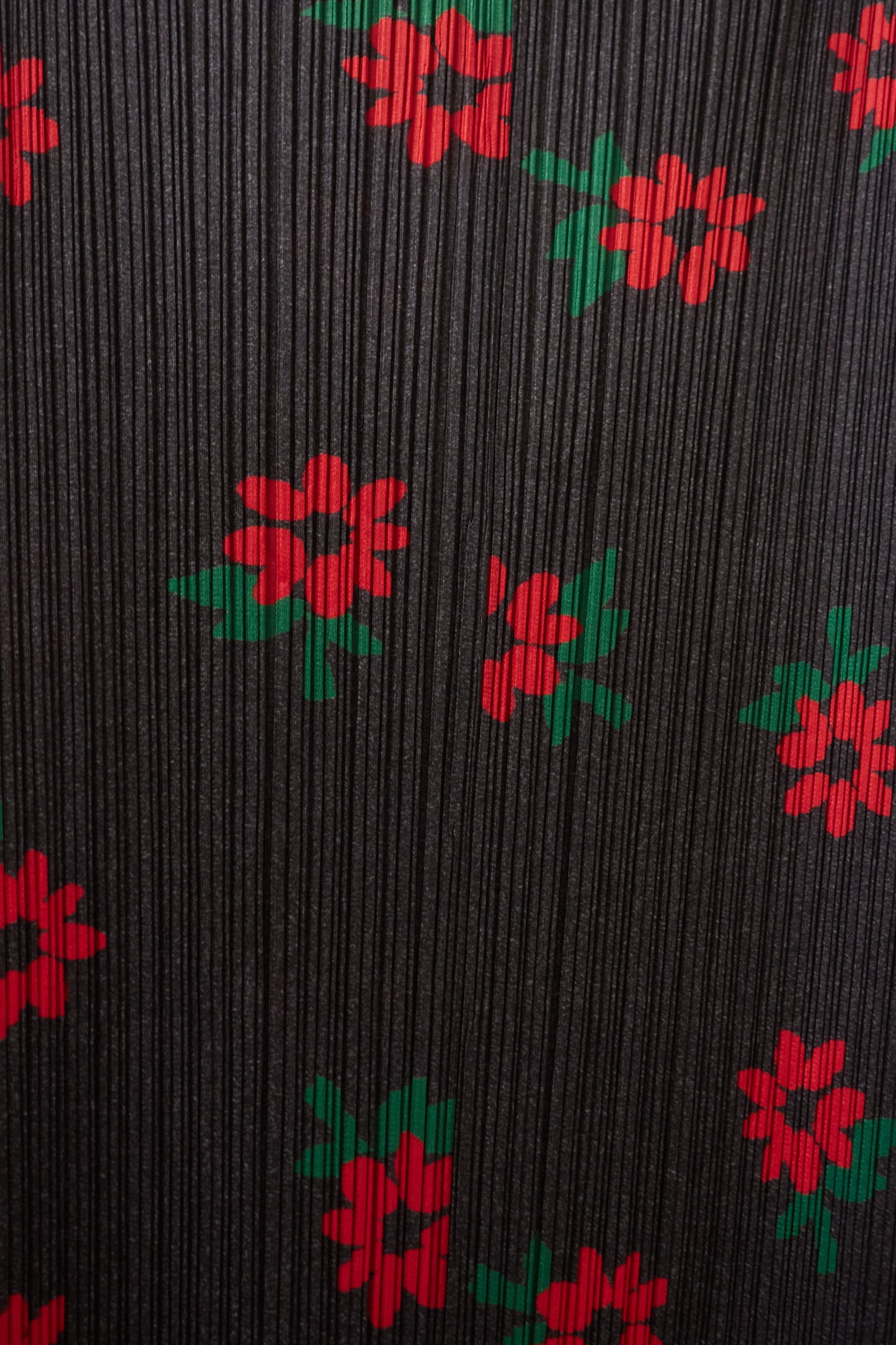 Issey Miyake Pleats Please floral pattern pleated skirt