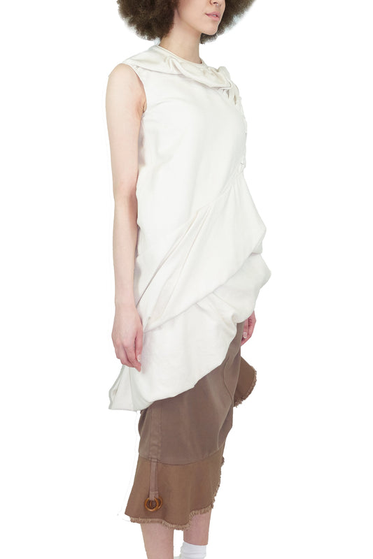 Rick Owens 3d drape brushed cotton dress