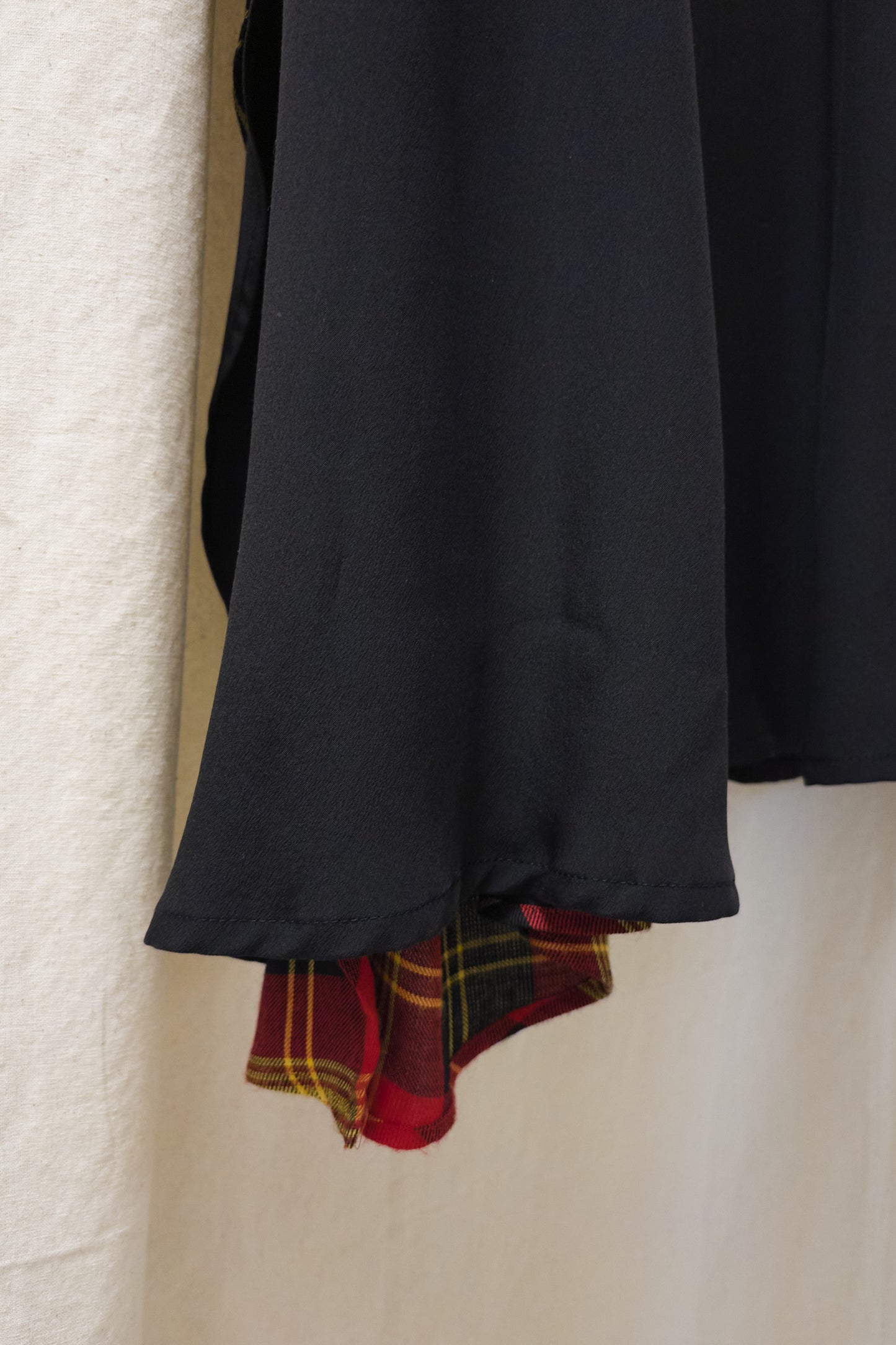 Yohji Yamamoto Noir plaid vest & skirt set