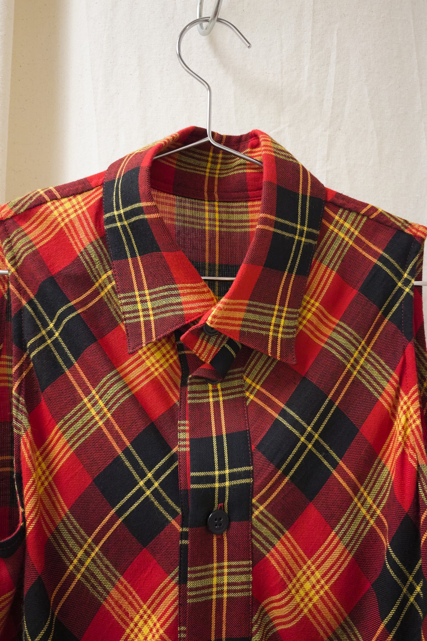 Yohji Yamamoto Noir plaid vest & skirt set