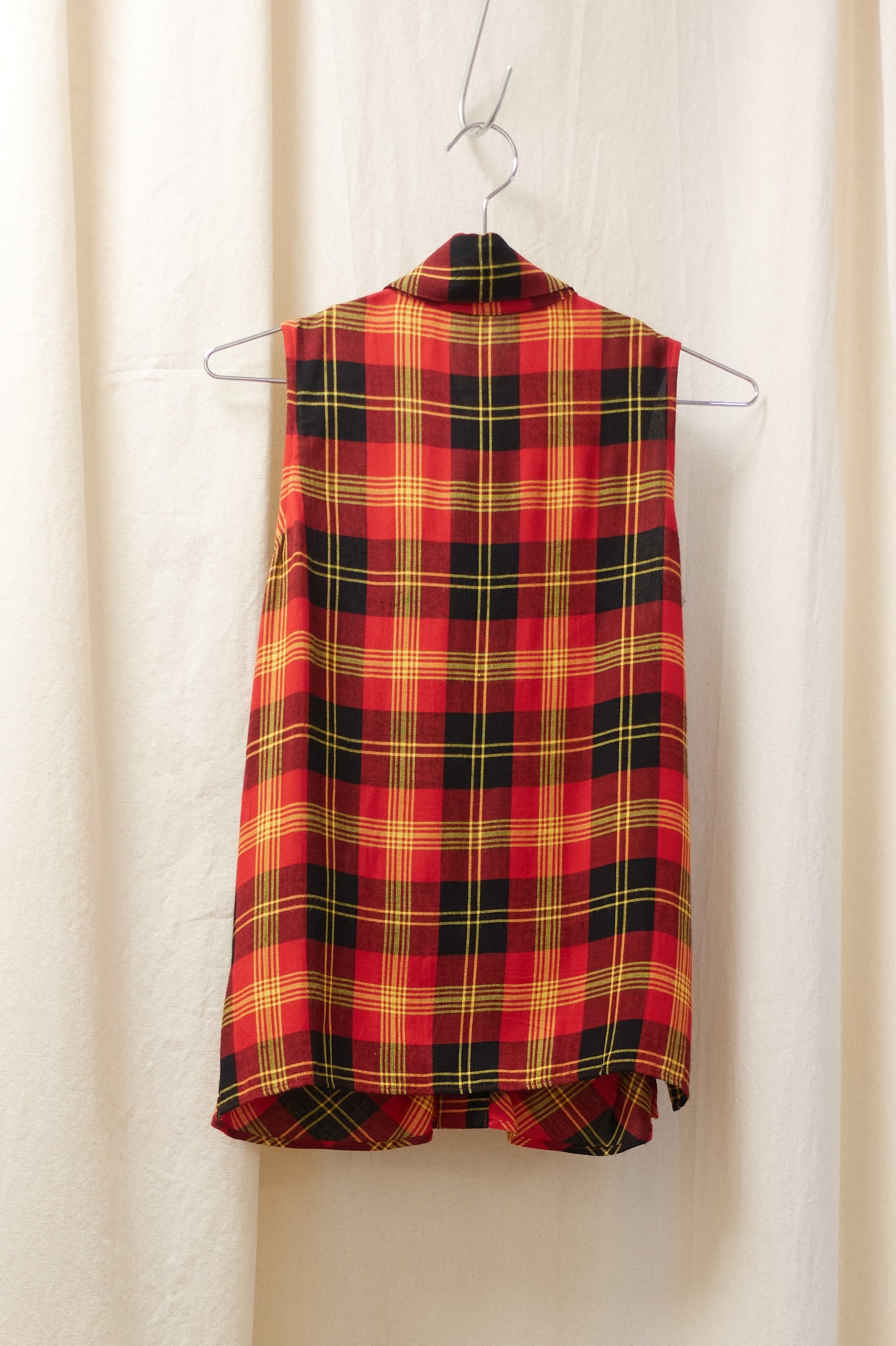 Yohji Yamamoto Noir plaid vest & skirt set