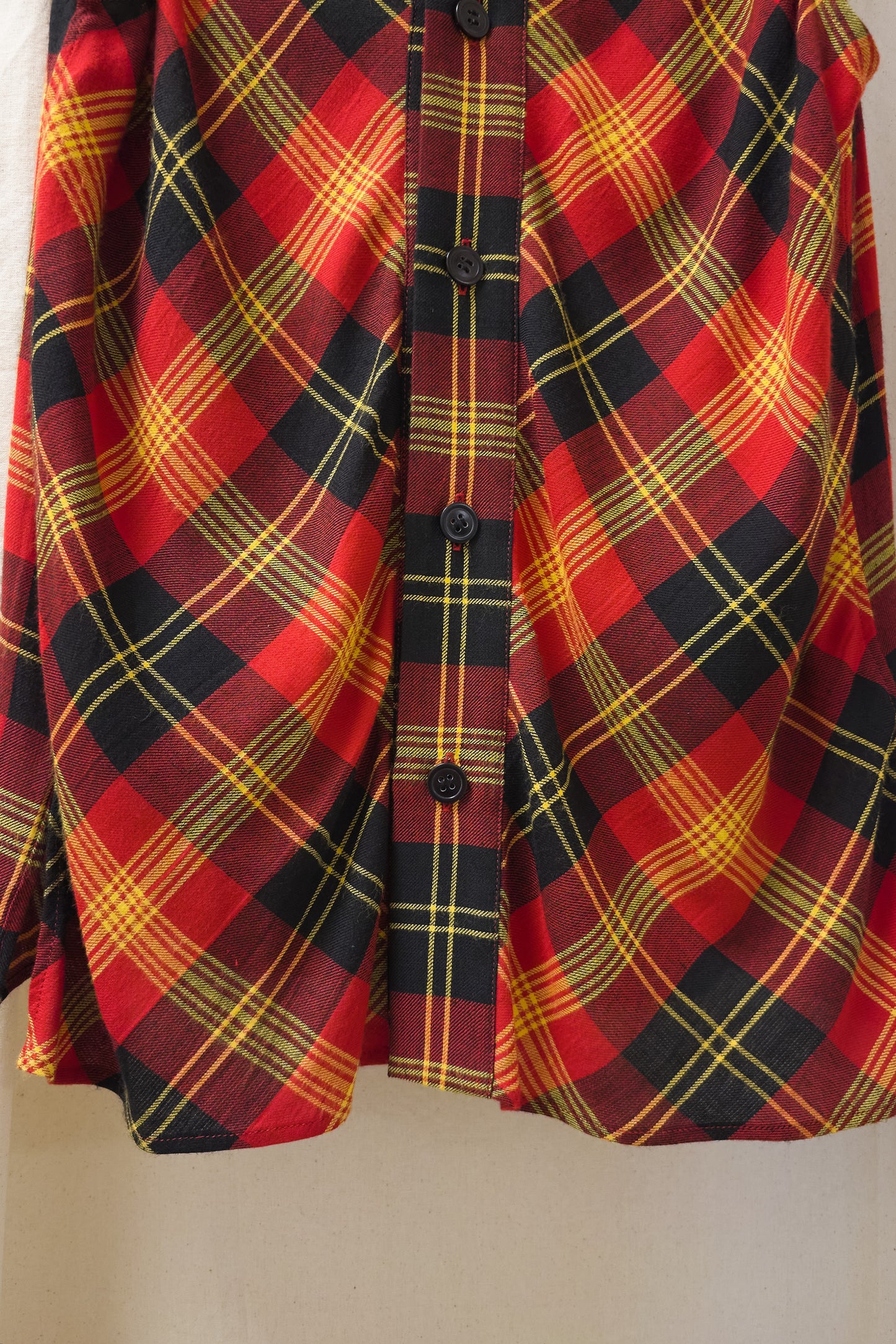 Yohji Yamamoto Noir plaid vest & skirt set