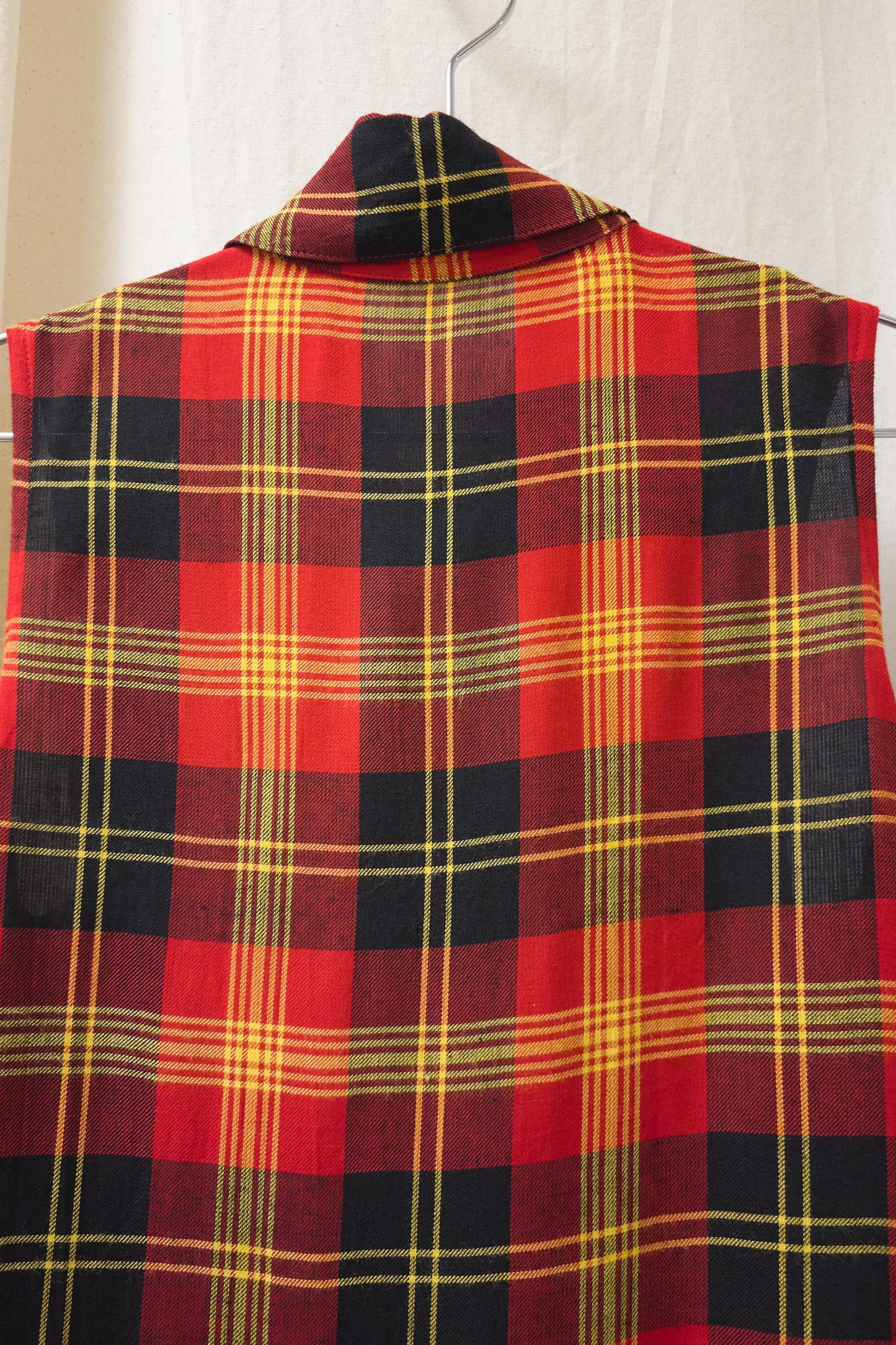 Yohji Yamamoto Noir plaid vest & skirt set