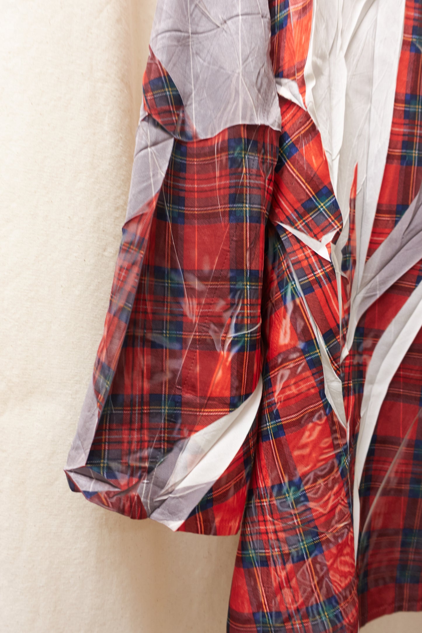 Yohji Yamamoto crease plaid 'sliced' jacket