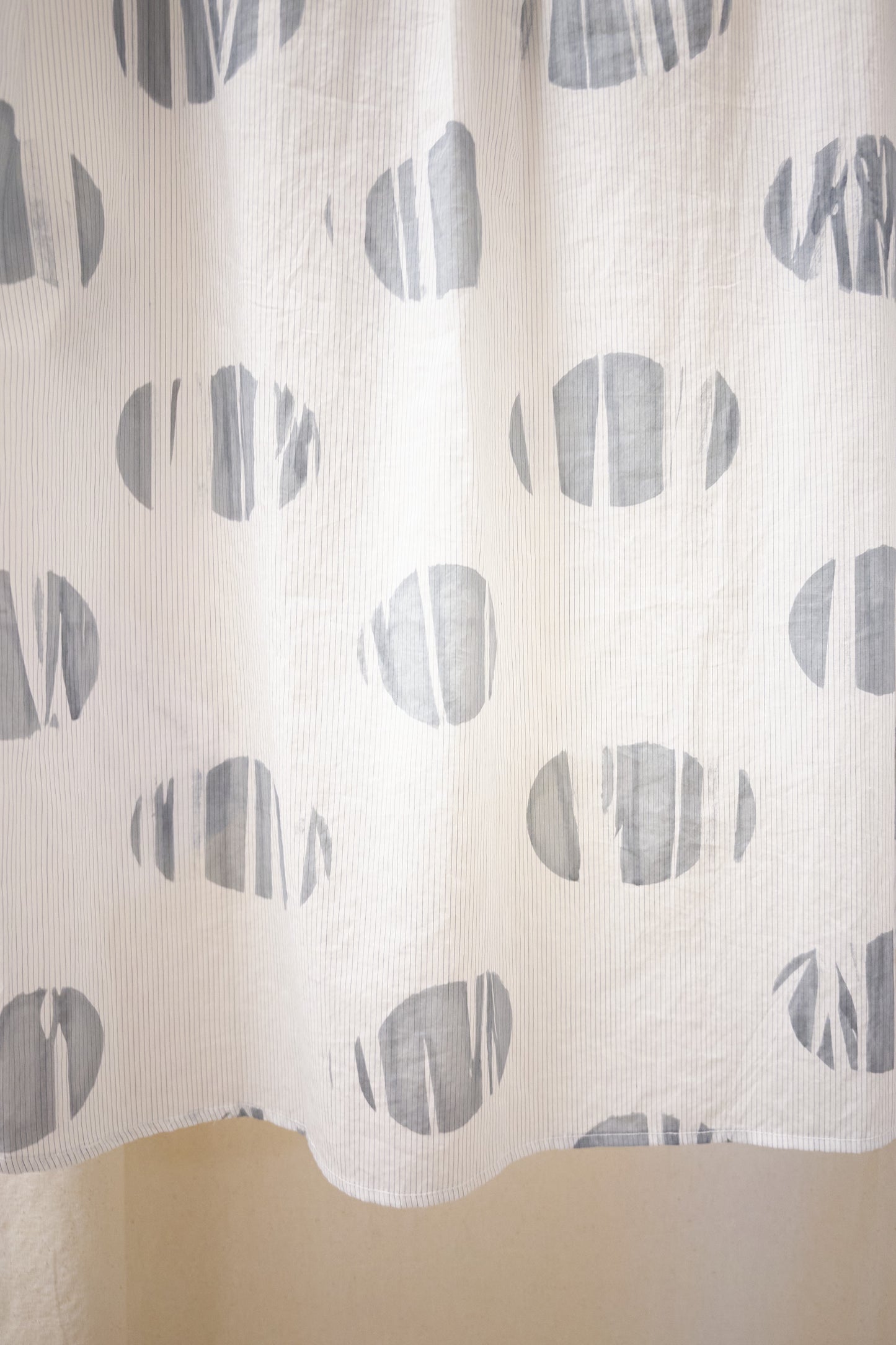 Y’s Yohji Yamamoto long singlet with crease print polka dot